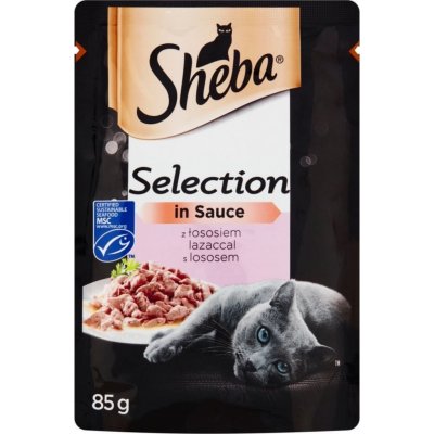 Sheba Selection s lososem ve šťávě 85 g