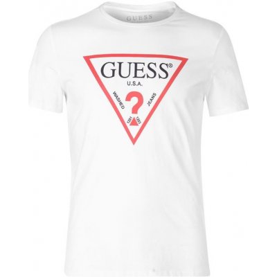 Guess pánské triko Logo OriGinal Bílé – Zboží Mobilmania