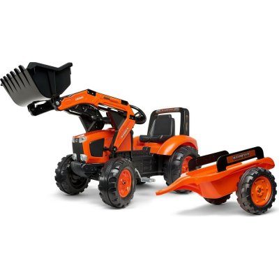 Falk Šlapací traktor Kubota s nakladačem a vlečkou 2060 – Zbozi.Blesk.cz