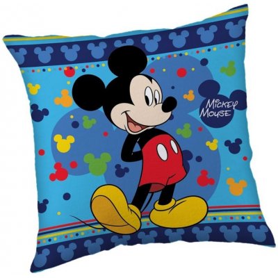 Jerry Fabrics Mikroplyš polštář Mickey Blue Polyester 40x40 – Hledejceny.cz