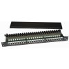 vodič 19" Patch panel osazený 19" 1U 24 FTP Cat 6