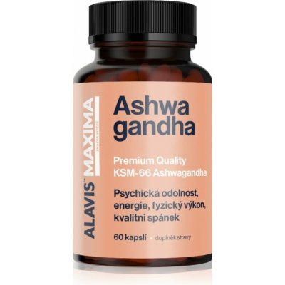 ALAVIS MAXIMA Ashwagandha ULTRA KSM-66 60 kapslí – Hledejceny.cz