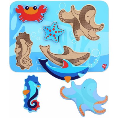 Lucy & Leo mořští živočichové vkládací puzzle 6 dílů