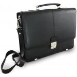 Kožená aktovka se dvěma velkými vnitřními přihrádkami 112-6003A-60 Černá – Sleviste.cz