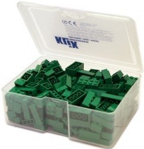 Q-Bricks UNICOLOR zelené kostky 300 ks