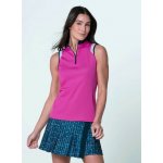 LuckyInLove W polo Color Block Zip růžové – Sleviste.cz