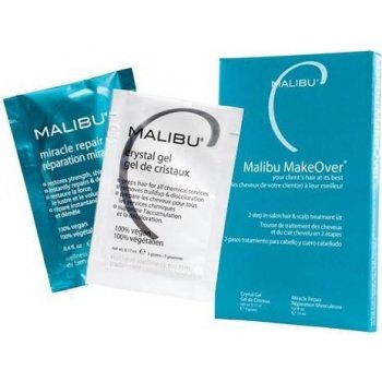 Malibu C MakeOver Crystal gel 12 x 5 g + Miracle Repair 12 x 12 ml dárková sada
