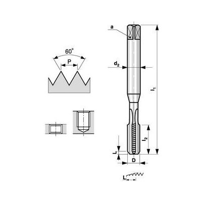 Bučovice Tools Závitník strojní M7x1 ISO2 (6H) HSSE přímá drážka DIN371 - BU172-070 – Hledejceny.cz
