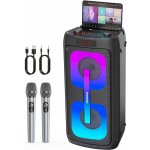 Karaoke set Gesnada K68 Reproduktor se 2 mikrofony Bluetooth – Zboží Mobilmania