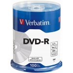 Verbatim DVD-R 4,7GB 16x, Advanced AZO, cakebox, 100ks (43549) – Zboží Živě