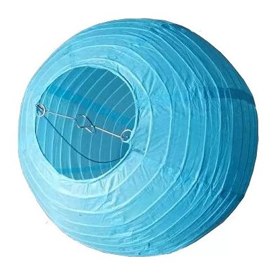 Lampion kulatý 30 cm modrý – Zboží Dáma