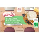 BABYBIO ovesné mléko-banán-borůvky 6m+ 2x130g – Zboží Dáma