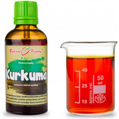 Bylinné kapky Kurkuma kořen tinktura 50 ml – Hledejceny.cz
