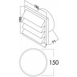 Faber K-Jal 150 WH - venkovní mřížka bílá se zpětnou klapkou – Hledejceny.cz