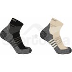 Salomon Turistické ponožky X Ultra Access Quarter 2-Pack LC2257000 bleached sand/black – Zboží Dáma