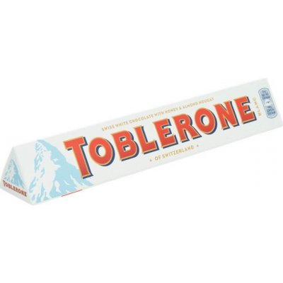 Toblerone bílá čokoláda s medem a nugátem 100g – Sleviste.cz