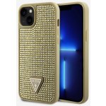 Guess Rhinestones Triangle Metal Logo iPhone 15 Pro Gold – Zboží Mobilmania