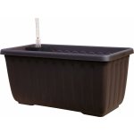 Plastia Samozavlažovací truhlík SIESTA LUX 80x20x19 cm hnědý – Zboží Mobilmania