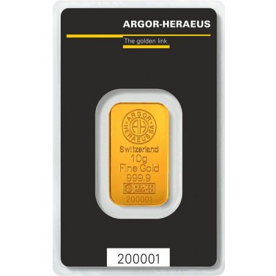 Argor-Heraeus zlatý slitek 10 g – Zbozi.Blesk.cz