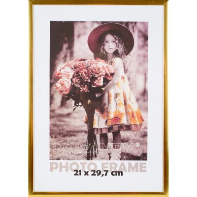 Rámeček plastový 21x30cm Fandy Simple 2 zlatý, skleněná výplň – Hledejceny.cz