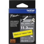 Brother HSE-631E, bužírka žlutá / černá 11,2 mm – Zboží Dáma