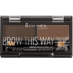 Rimmel Brow This Way Scuplting Kit 3 Dark Brown 2,4 g – Zbozi.Blesk.cz