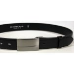 Penny Belts pánský kožený společenský opasek s plnou sponou 35-020-1PS-60 černý – Zboží Dáma