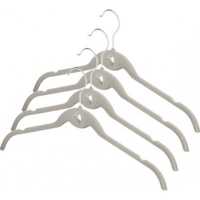 Nikaro Sada sametových ramínek Compactor Velvet 4 ks béžová – Zboží Mobilmania