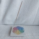 Mani Bhadra stojánek na vonné tyčinky Květ života pískovec 10 x 10 cm – Hledejceny.cz