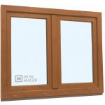 KNIPPING Plastové okno - 70 AD, 1200x900 mm, O+OS klapačka, zlatý dub Sklo: čiré, Barva, imitace: zlatý dub/bílá (jednostranně) – Zboží Mobilmania