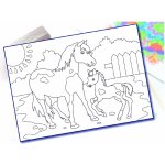 Radost v písku Šablona na pískování koník a hříbě A4 210 x 297 mm – Zbozi.Blesk.cz