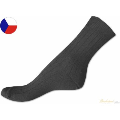 Nepon 100% bavlněné ponožky žebro tmavě šedé – Zboží Mobilmania