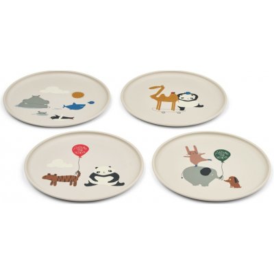Liewood Remco Sada talířů Around the World Sandy 4 ks – Zboží Mobilmania