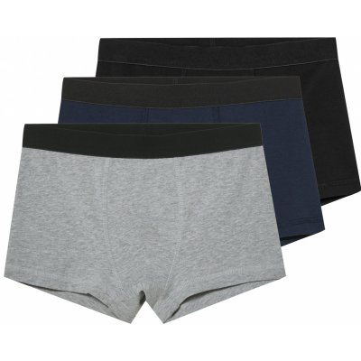 esmara chlapecké boxerky s BIO bavlnou 3 kusy černá / námořnická modrá / šedá – Sleviste.cz