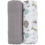 PETITE&MARS bambusová mušelínová Misty Green Leaves 120 x 120 cm 2 ks – Sleviste.cz