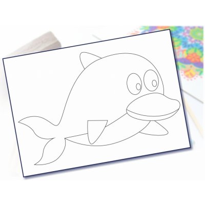 Radost v písku Šablona na pískování delfínek A6 – Zboží Dáma