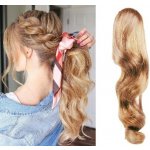 Clip in příčesek culík / cop 100% japonský kanekalon 60cm vlnitý přírodní/světlejší blond – Hledejceny.cz