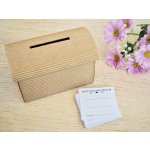 Svatba-eshop Set truhlička přírodní a 50 ks Kartiček Rada novomanželům - zábava pro svatební hosty – Zboží Mobilmania