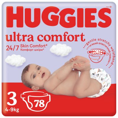 HUGGIES Ultra Comfort Mega 3 78 ks – Sleviste.cz