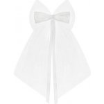 Mašle z tylu a saténu BÍLÁ, 18 cm, 2 ks – Zboží Mobilmania