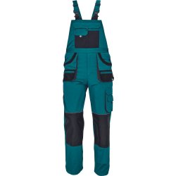 Fridrich & Fridrich Carl BE-01-004 Pánské pracovní kalhoty s laclem 03020168 zelená/černá