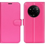 Litchi knížkové pouzdro na Realme 14 Pro+ 5G - rose – Zboží Živě