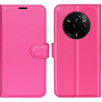 Litchi knížkové pouzdro na Realme 14 Pro+ 5G - rose – Zboží Živě