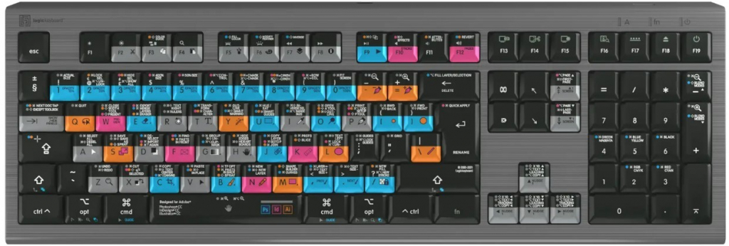 Logic Keyboard Adobe Grap. Des. Ps+Id+Ai Mac UK ASTRA 2