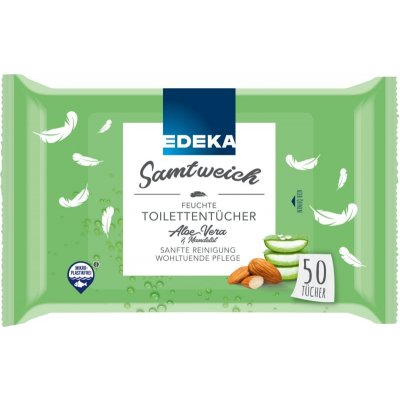 Edeka Premium vlhčený s aloe vera a mandlovým olejem 50 ks – Zbozi.Blesk.cz