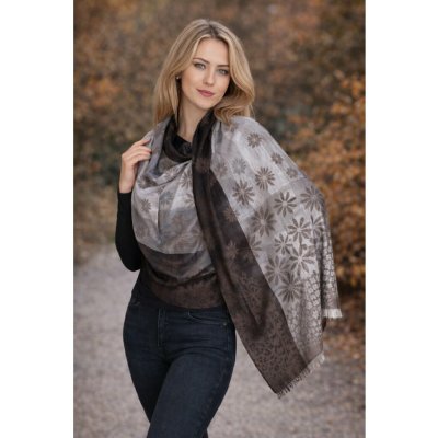 Šál Pašmína Lilia Hnědá – Hledejceny.cz