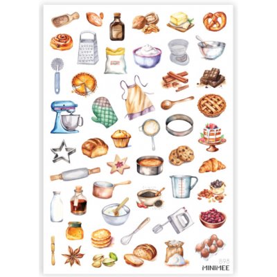 MINIMEE Papírové samolepky v aršíku A5 Voňavé pečení B98 – Sleviste.cz