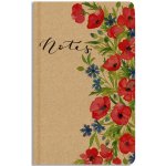 Baloušek Notes linkovaný A5 kraft Chrpy – Sleviste.cz