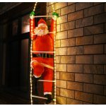 Goleto Santa Claus na žebříku 48 LED 90 cm