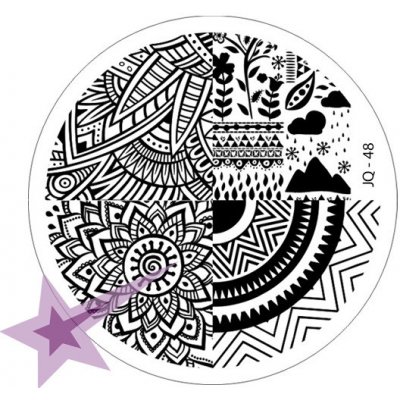 Starnails Razítkovací destička JQ48 Ornamenty krajka – Zboží Dáma